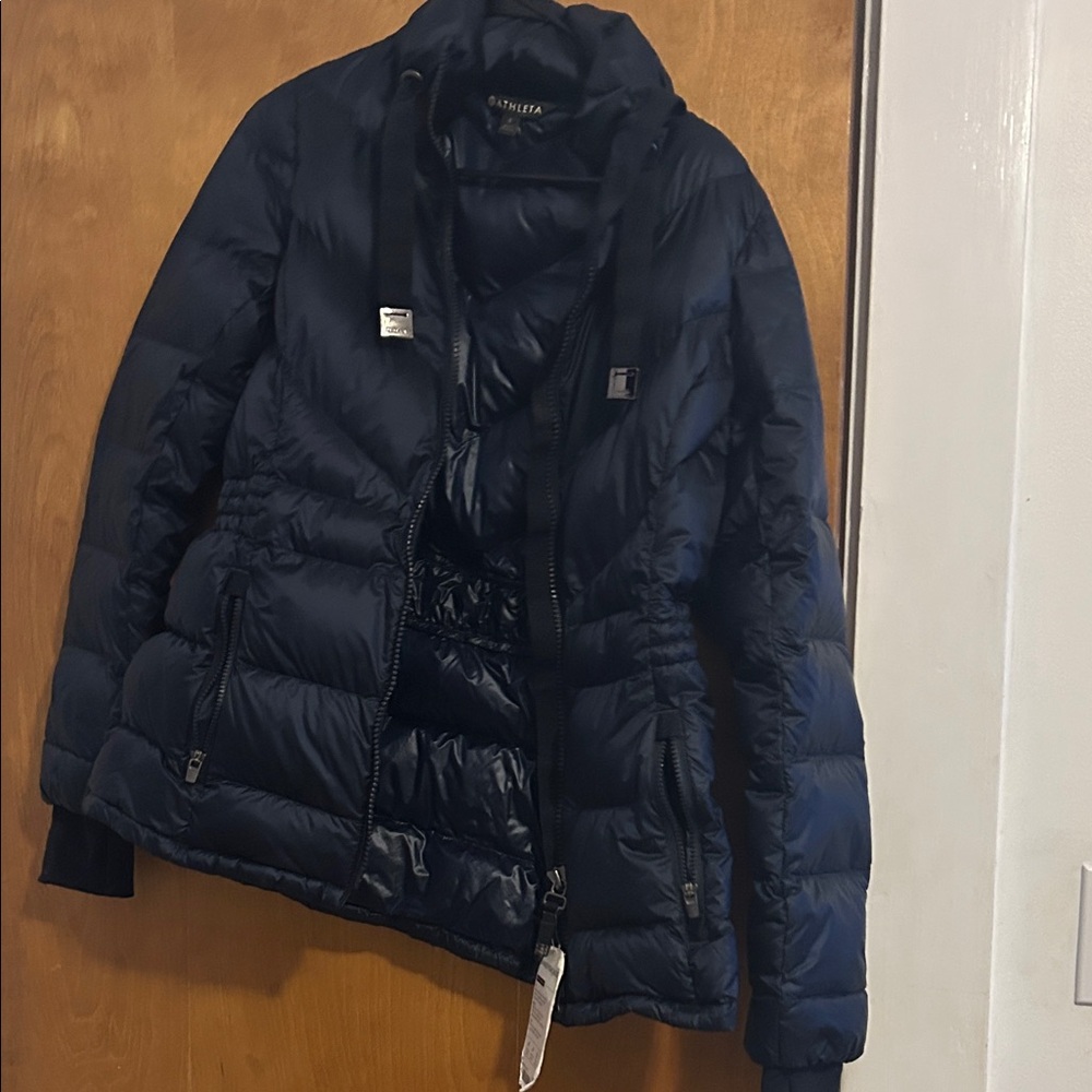 Athleta Dark Blue Puffer Jacket
